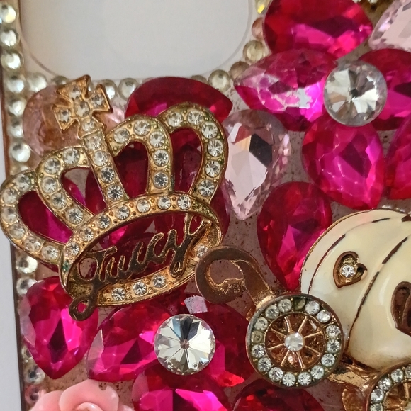 Juicy Couture Pink and Gold Embellished Phone Case - Picture 4 of 14